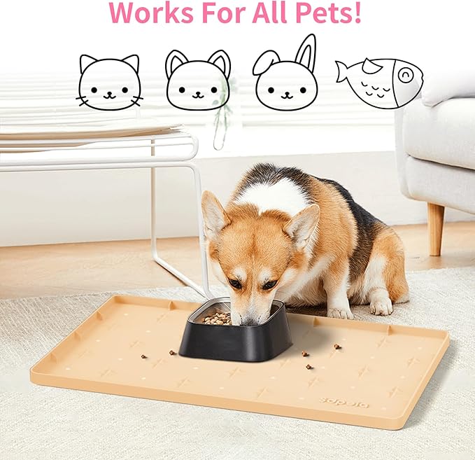 Sdpeia Under Sink Mat for [19" x 12"] Cabinet, Upgraded Silicone Waterproof Mat Kitchen Cabinet Liner Cabinet Protector Kitchen Organizers and Storage