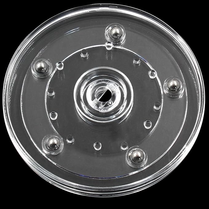 2 Pack 4 inch Lazy Susan Turntable - Acrylic Ball Bearing Rotating Tray for Cake, Spice Rack - Perfect for Kitchen Pantry with 360˚Rotation