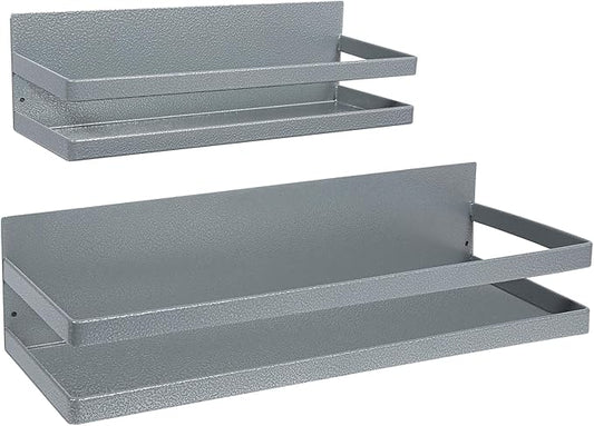 Uten Large Spice Rack for Refrigerator, 2 Pack Strong Magnetic Shelves, Moveable Fridge Organizer, Perfect Space Saver