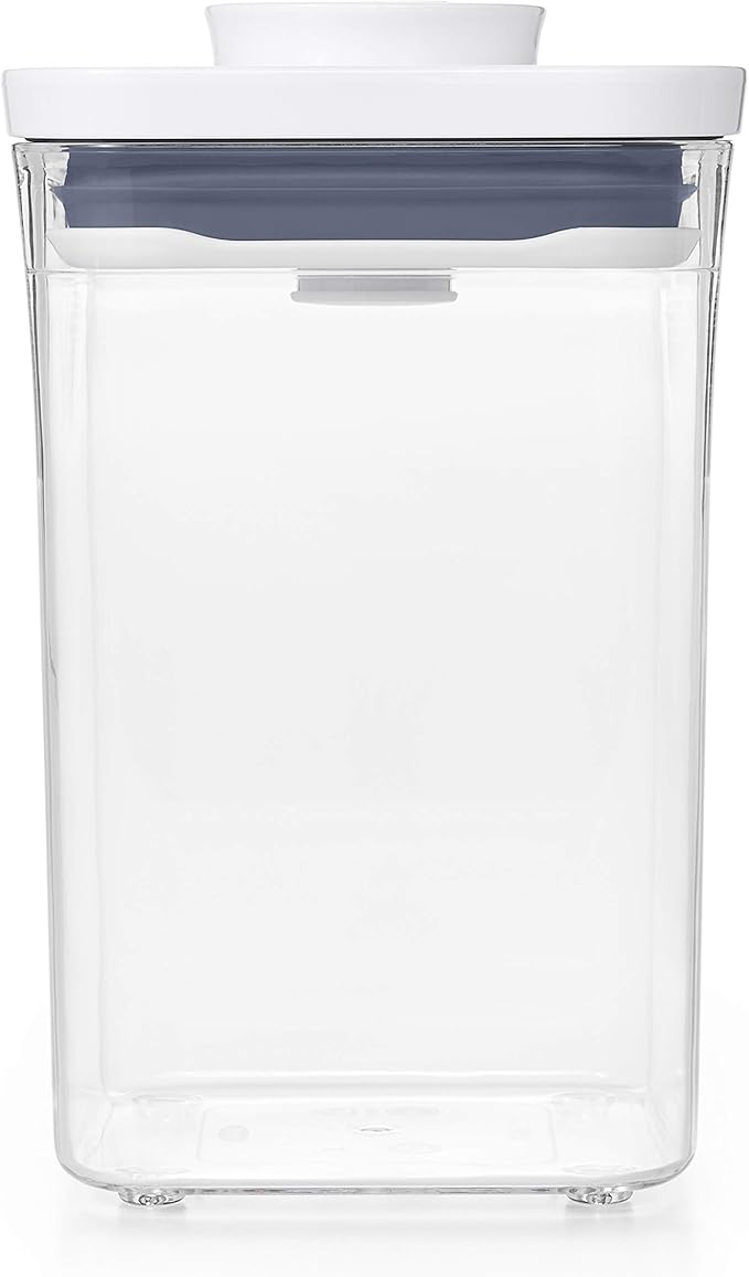OXO Good Grips POP Container - Airtight Food Storage - Small Square Short 1.1 Qt Ideal for 1 lb of brown sugar or confectioner's sugar