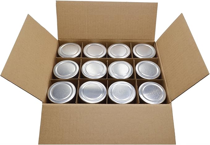 12 pieces of 5oz Glass Spice Bottles Spice Jars with Silver Metal Lids