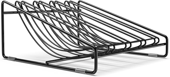 Pot Lid Organizer Rack, 5-slot Holder for Pot and Pan Lids, Space-Saving Kitchen Cabinet Organizer, Pan Lid Organizer,Pot Lid Holder,Side-Access Design