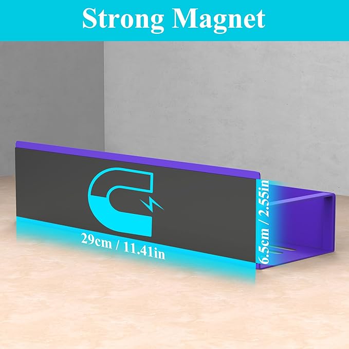 4 Pack Magnetic Spice Storage Rack Organizer for Refrigerator and Oven, Purple Fridge Organizers and Storage