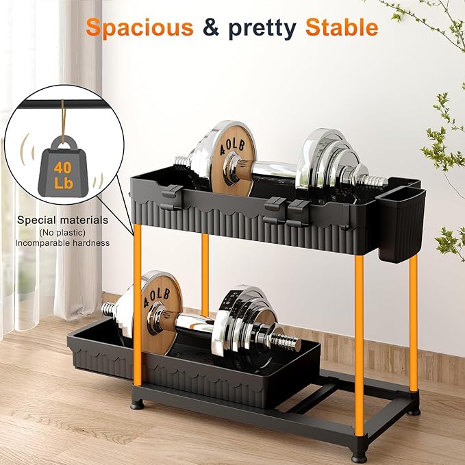 2-Pack Under Sink Organizer, 2-Tier Pulled Out Multi-Use Kitchen Bathroom Organizers and Storage，Bathroom Cabinet Organizer with Cup and Multi-Type Hooks (Black)