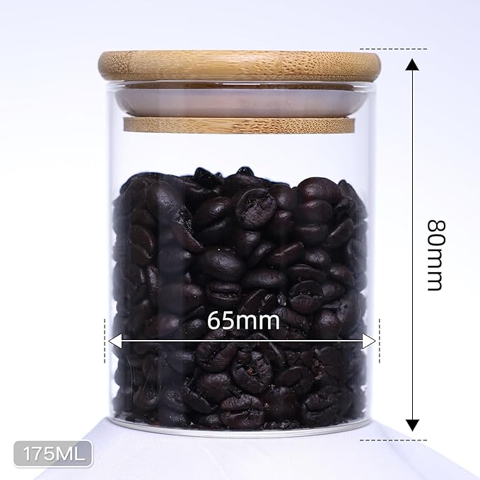 12Pcs Glass Spice Jars with Label - 6 oz Glass Jars with Bamboo Lids Square Spice Jars with Labels 148 Lables Containers with Lids Kitchen Spice Storage with Wooden Spoons