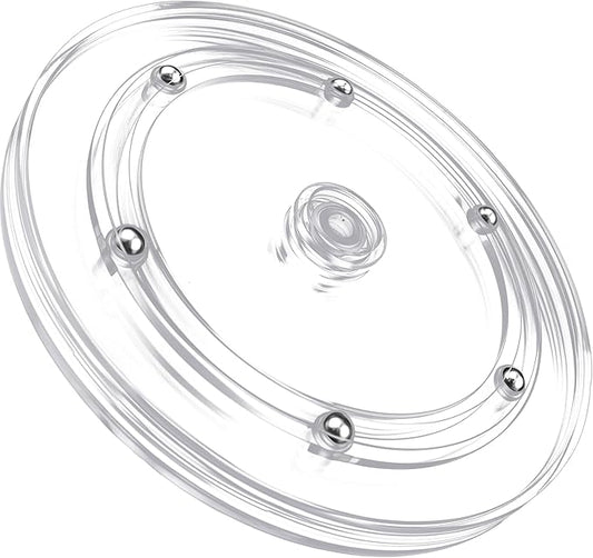 7 inch Transparent Lazy Susan Turntable Acrylic Organizer Ball Bearing Swivel Display Base Kitchen Pantry Spice Rack Countertop Cabinet Stand
