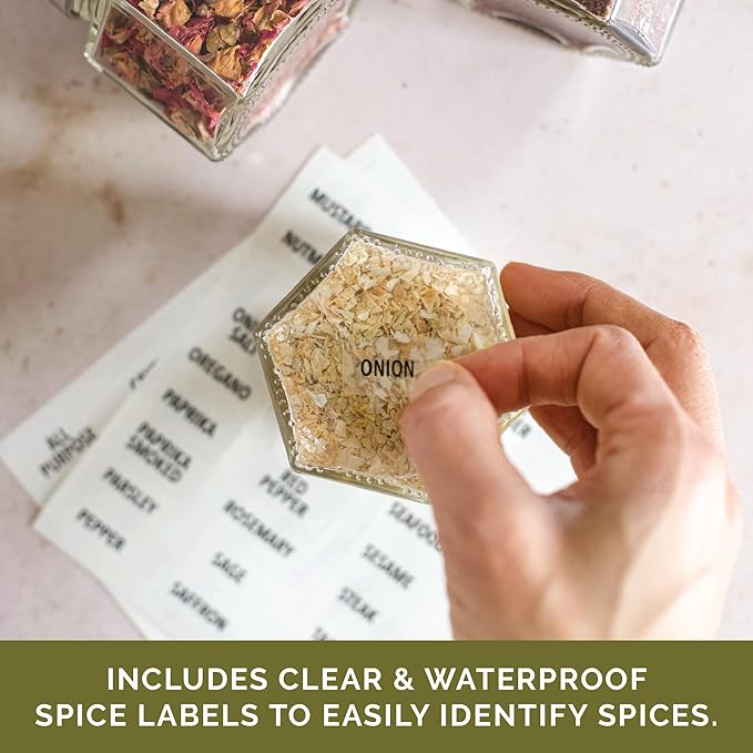 Gneiss Spice Basic Kit | 12 Magnetic Spice Jars Filled With Organic Seasonings (Large Jars)…