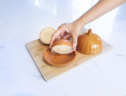 Joie Fresh Pod Onion Storage Container, Keeps Leftover Half Flavorful and Firm in Fridge, Reusable Kitchen Gadget, BPA Free, Dishwasher Safe
