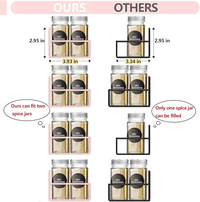 Magnetic Spice Rack Organizer for Fridge Seasoning Organizer for Kitchen storage with Screw or Adhesive Hanging,Magnetic Shelf with Hook for Refrigerator and Oven (Pink, 4pack)