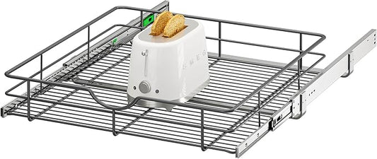 ALINE FURNITURE Pull Out Cabinet Organizer - 23" W x 22" D Soft Close Pullout Shelves for Kitchen Cabinets - Slide Out Drawers, Heavy Duty Steel Wire