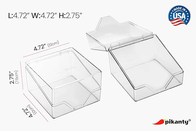 American Sliced Cheese Holder | Airtight Storage Container for Fridge | Hinged Lid | Dishwasher Safe | Holds 24 Slices | Made in USA