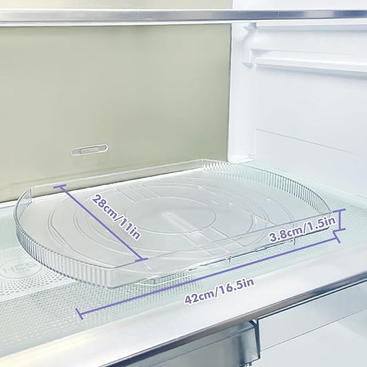 360° Rotating Lazy Susan Turntable - Multifunctional Rectangular Organizer 16.5" x 11.1" for Refrigerator, Cabinet, Pantry, and Kitchen Countertop (1 Pack)