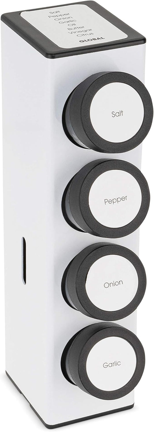 Prepdeck Chef Caddy Spice Rack - Seasoning & Oil Organizer - Spice Labels & Blank Labels, Kitchen Counter Organization and Storage (Single)