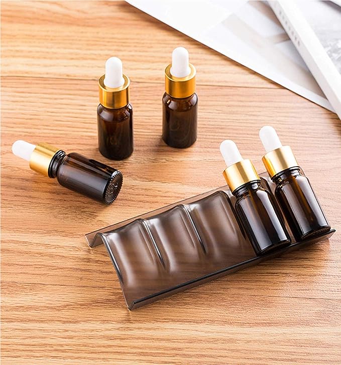 8 Pcs Essential Oil Organizer, Aluminum Black, Expandable, Holds 40 Oil Bottles