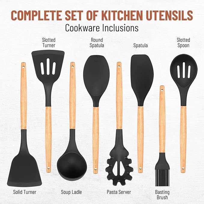 Homeries Marble Utensil Holder Set - Utensils Included - Flatware & Utensil Storage Organizer for Countertops, Pantry, Bathroom, Office & Center Table - Stylish Kitchen Counter Decor