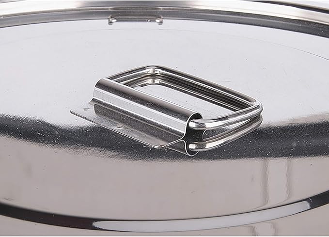 Stainless Steel Airtight Canister for Kitchen, Rice Cereal Grain Canisters Container for Household Kitchen Food Bean Flour Oil Sugar Milk Cookie Storager Bucket w/Handles Lid (6L)