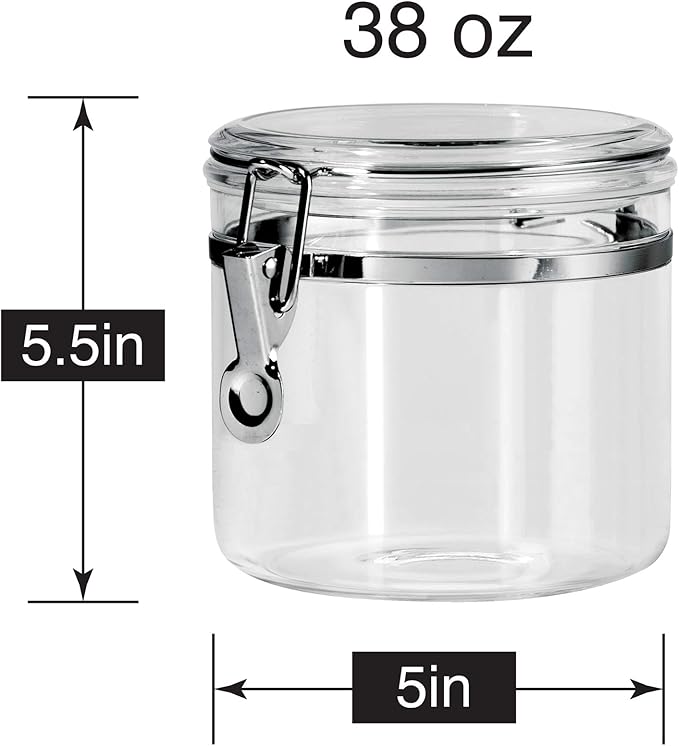 Oggi Corporation 26 Oz. Acrylic Airtight Canister w/ Clamp