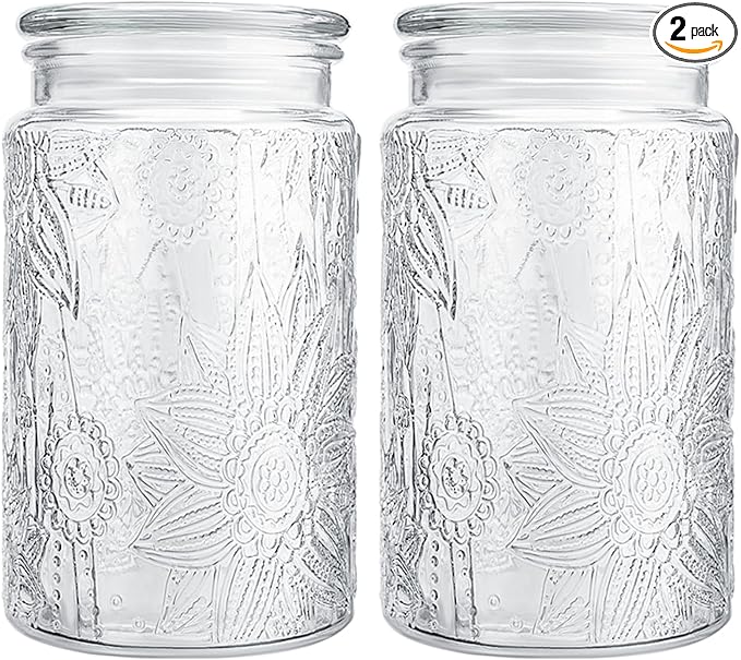 32oz Wide Mouth Mason Jars, 2-Pack Glass Jars With Lids, Pickle Canning Jars For Candy, Sugar, Coffee, Tea, Spice, Cookie, Dishwasher Safe