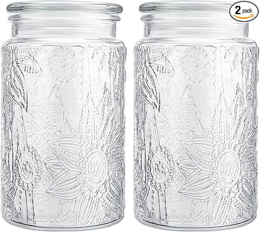 32oz Wide Mouth Mason Jars, 2-Pack Glass Jars With Lids, Pickle Canning Jars For Candy, Sugar, Coffee, Tea, Spice, Cookie, Dishwasher Safe