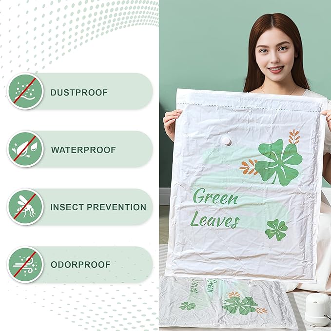 15 Pack Vacuum Storage Bags for Clothing Travel with High Pressure Electric Pump, 3 Sizes Large/Medium/Small Space Saver Bag Vacuum Sealed for Luggage Blankets, Vacuum Seal Bag for Bedding Comforters