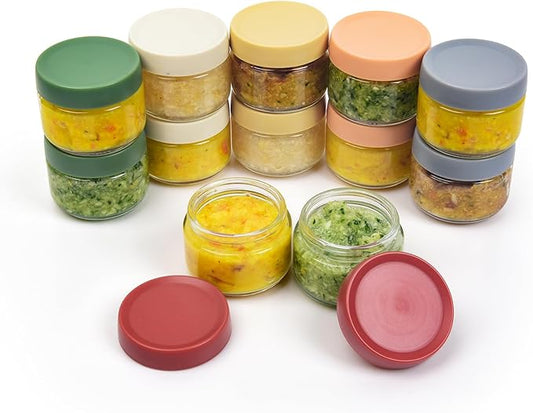 2 oz Glass Jars with Lids Dressing Containers Sauce Cups Mini Condiment Dip Jars To Go Lunch Accessories,12-Pack