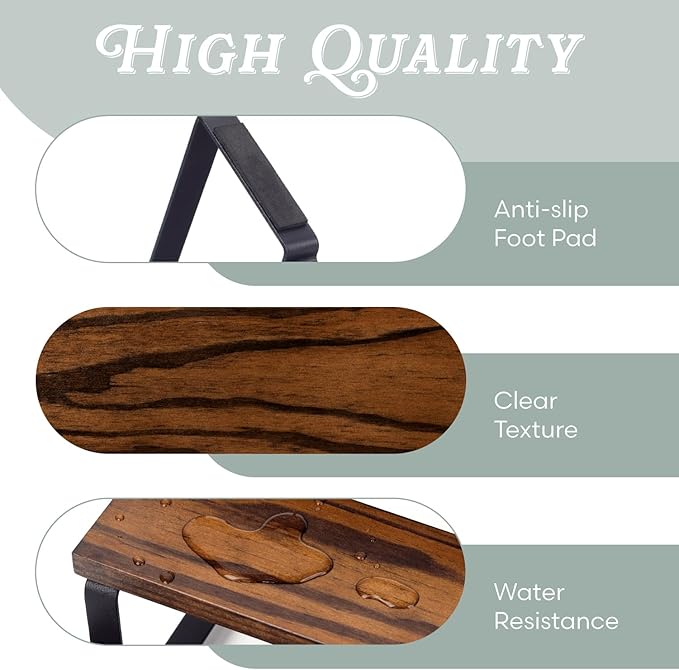 4 Tier Expandable Spice Rack Organizer (13.8” to 26”) Display Riser Stand, Kitchen Cabinet Countertop Pantry Coffee Bar Display Shelf for Spice, Liquor, Figure (2Pack-4Tier-Rustic Brown)
