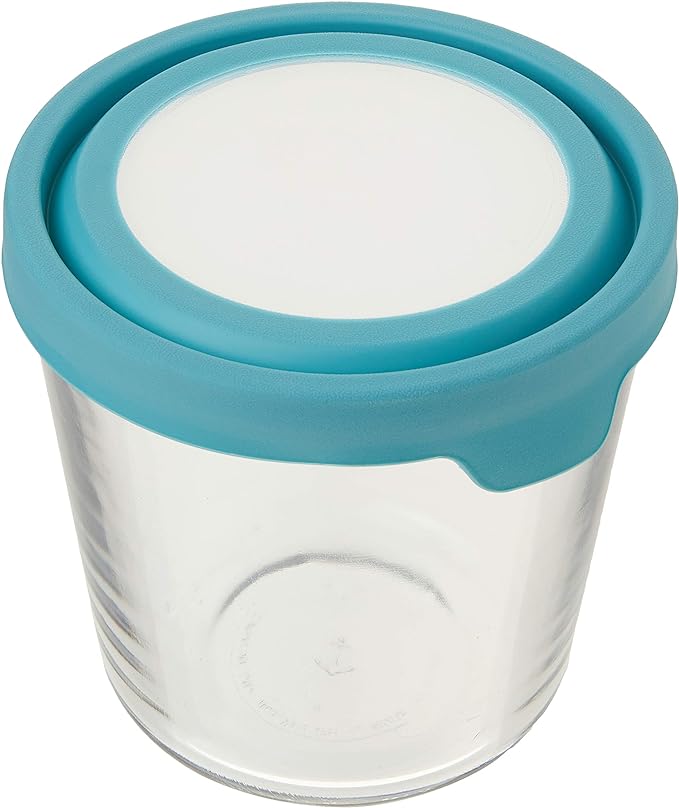 Anchor Hocking Preperation Glass Food Storage, 7 Cup Tall, Mineral Blue