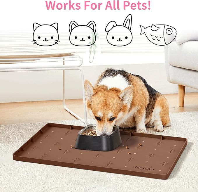 Sdpeia Under Sink Mat for [19" x 12"] Cabinet, Upgraded Silicone Waterproof Mat Kitchen Cabinet Liner Cabinet Protector Kitchen Organizers and Storage