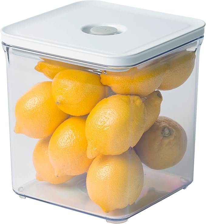 Premium Airtight Food Storage Containers, 3.28qt 1 Piece, Smart One-Click Seal Lid, No Hinges, Patented Double Silicone Lining, 100% Leak Proof, BPA-FREE, Dishwasher, Microwave Safe