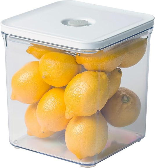Premium Airtight Food Storage Containers, 3.28qt 1 Piece, Smart One-Click Seal Lid, No Hinges, Patented Double Silicone Lining, 100% Leak Proof, BPA-FREE, Dishwasher, Microwave Safe