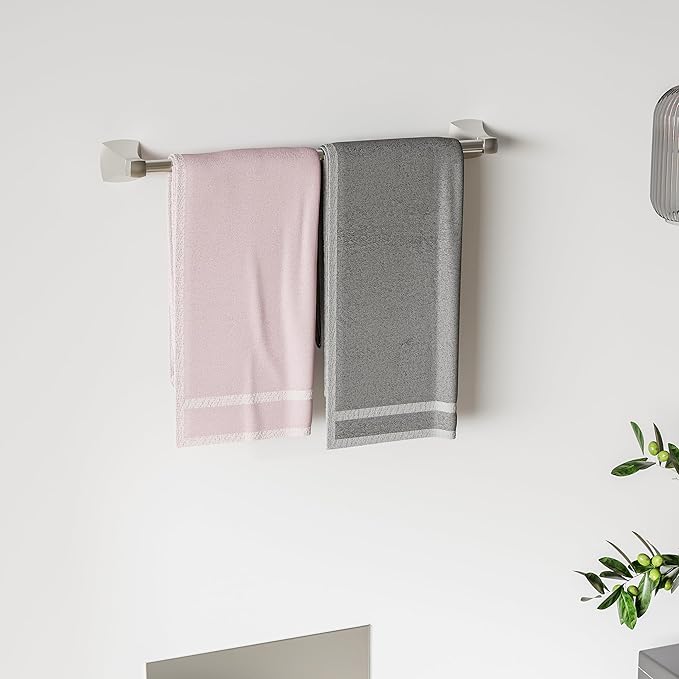 18 Inch Brushed Nickel Towel Bar Towel Rack for Bathroom Kitchen Hand Towel Holder Dish Cloths Hanger SUS304 Stainless Steel Rustproof Wall Mount