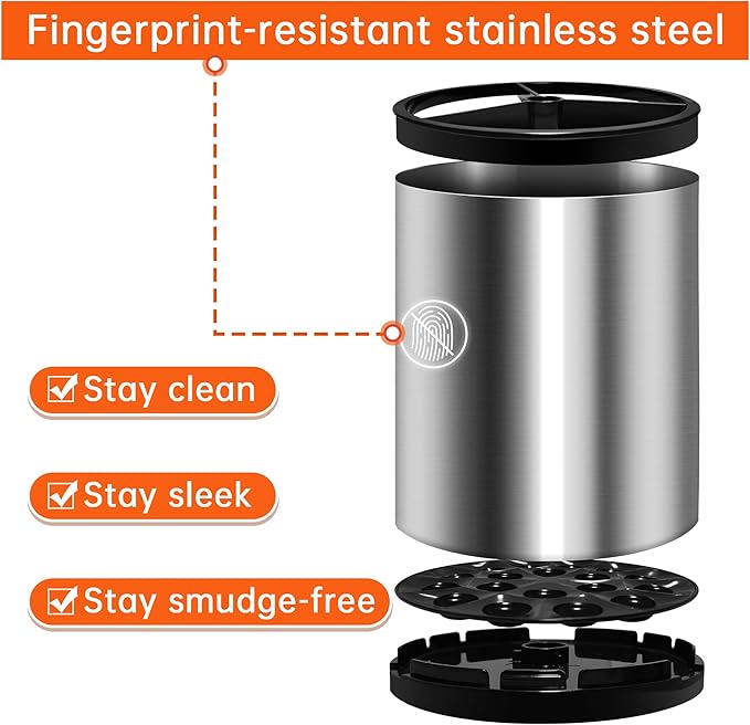 Stainless 360° Rotating Kitchen Utensil Holder,Large Counter Utensil Caddy, Cooking Spoon Stand Spatula Cutlery Metal Utensil Canister Tool Silverware Holder Rack For Countertop (Silver)