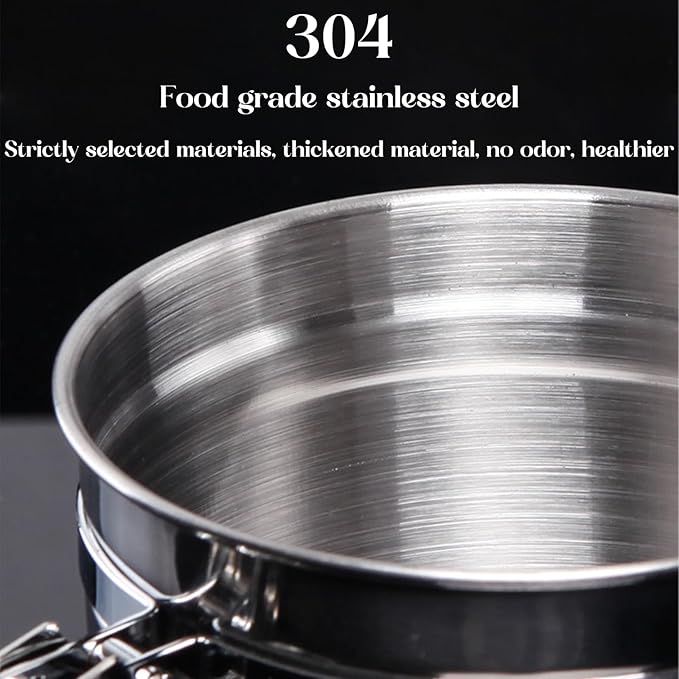 Coffee Canister, 4 Sizes Stainless Steel Kitchen Food Storage Container Bottle Sugar Tea Coffee Beans Canister (small size)
