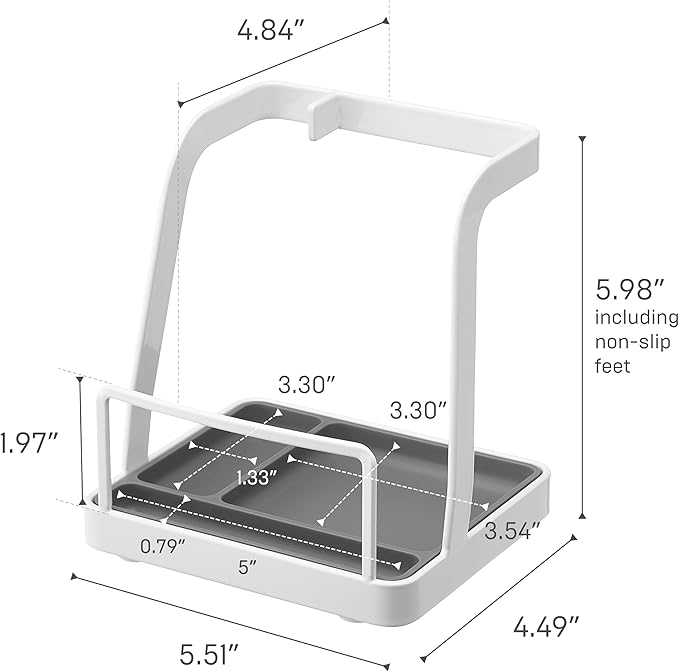 Yamazaki Home Tower Lid & Ladle Stand - Large, Kitchen Stand For Utensils, Lids, And Cookbooks, Heat-Resistant Kitchen Stand - Steel