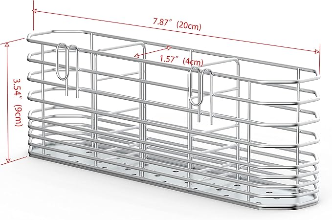 Cutlery Holder, Silverware Organizer And Drying Rack, Stainless Steel, 3 Compartments, Rust-Proof, No Drilling