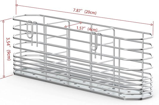 Cutlery Holder, Silverware Organizer And Drying Rack, Stainless Steel, 3 Compartments, Rust-Proof, No Drilling