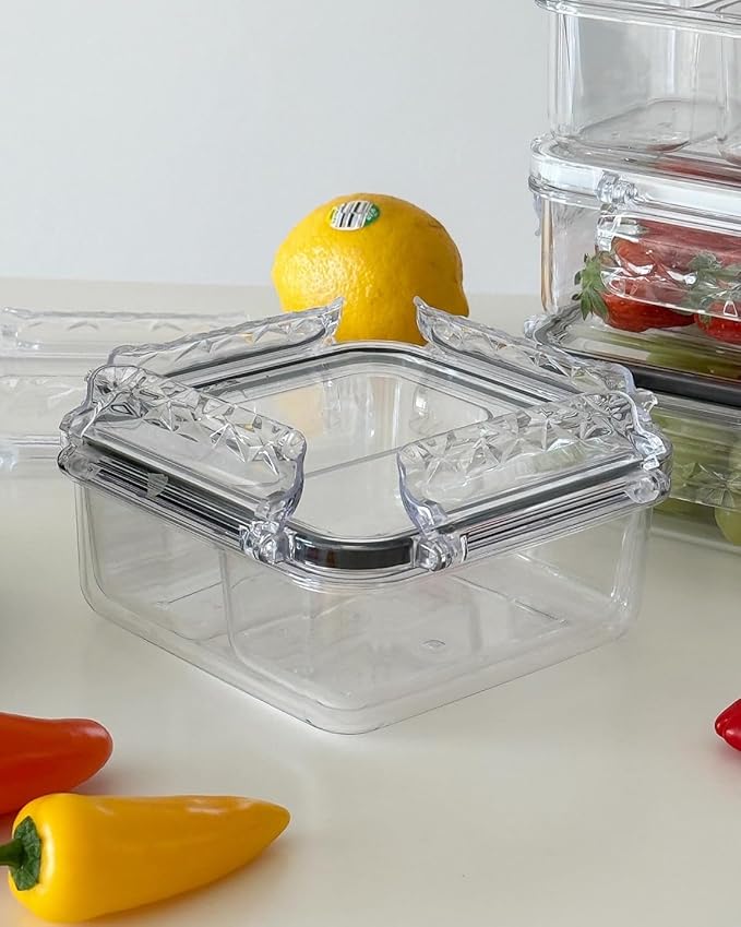 Airtight Food Storage Container with Lid (50.7oz) Leak-Proof Lunch Box | BPA-Free | Meal Prep | Microwave, Freezer and Dishwasher Safe | Kitchen Fridge Organizer Boxes | Fresher Food