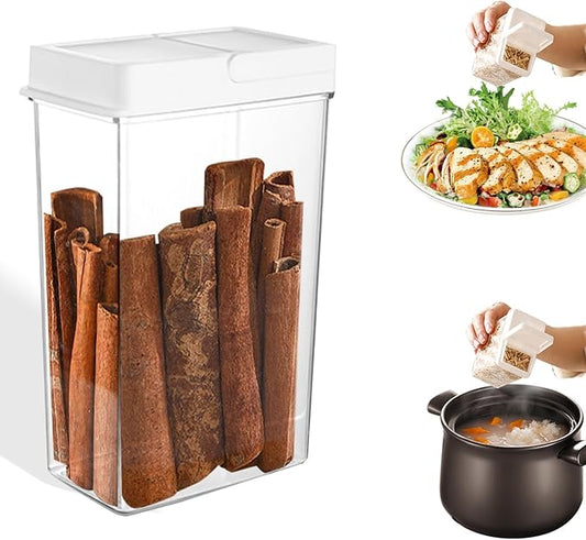 Airtight Food Storage Containers with Lids and Pour Spouts - BPA-Free Kitchen and Pantry Organization, Plastic Canisters for Cereal, Flour, Sugar, and More (Large)