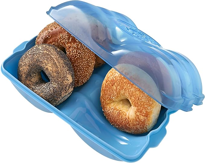 Touch Up Cup Bagel Fresh Holder Container Bread Storage Keeper Saver, Airtight and Reusable, BPA-Free, As Seen On Shark Tank Products, Pack of 1, Holds 6 Bagels