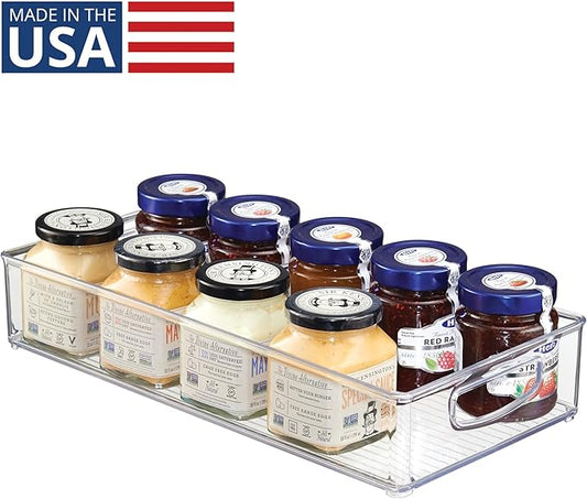 iDesign Stackable Storage Bin - Organizer Bins for Pantry, Fridge, or Freezer, Clear, Made in USA