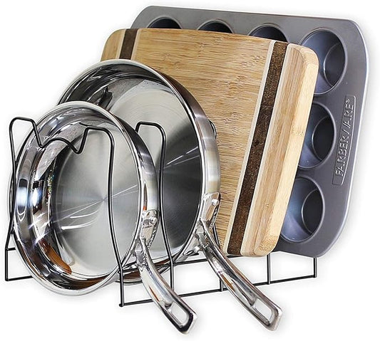 SimpleHouseware Kitchen Pot Lid Rack Holder Organizer, Bronze