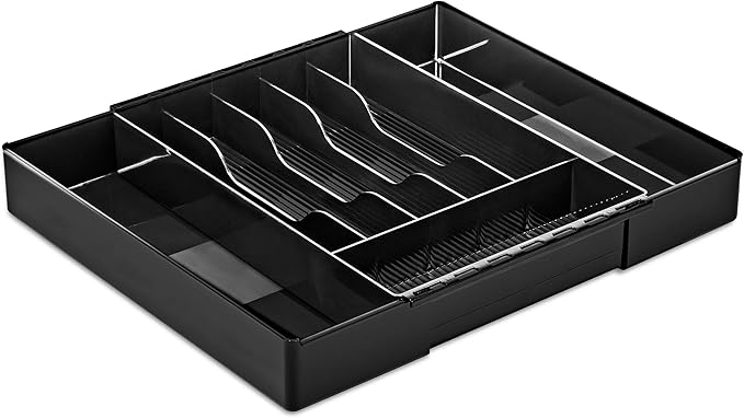 Sorbus Silverware Organizer – Expandable Kitchen Drawer Organizer, Non Slip Adjustable Utensil Organizer, Cutlery Tray for Forks, Knives, Spoons – Multipurpose Flatware and Kitchen Storage Solution