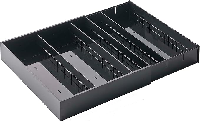 Yamazaki Home Tower Cutlery Drawer Organizer - Kitchen Silverware Utensil Storage Tray - Expandable I - Abs Plastic