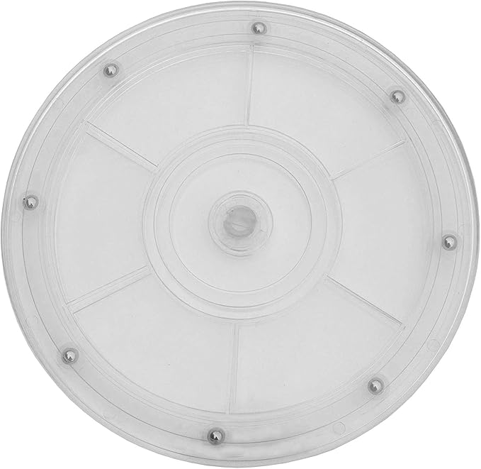 FixtureDisplays® 8" Clear Plastic Spinner Lazy Susan Turntable Organizer for Spice Rack Table Cake Kitchen Pantry Decorating 16973-FBA