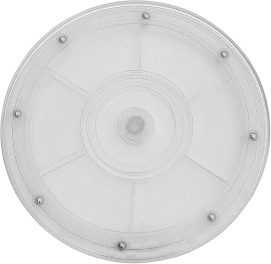 FixtureDisplays® 8" Clear Plastic Spinner Lazy Susan Turntable Organizer for Spice Rack Table Cake Kitchen Pantry Decorating 16973-FBA