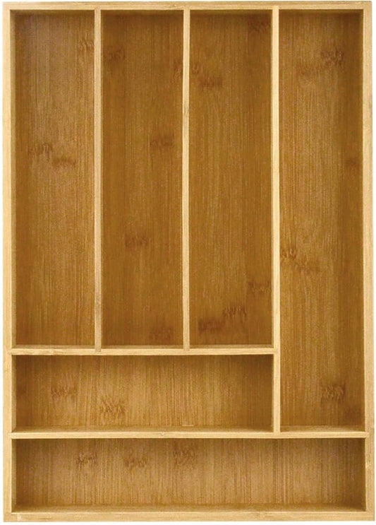 Heim Concept Drawer Organizer Bamboo Cutlery Tray Silverware Organizer/Utensil Holder, Drawer Dividers Organizer for Silverware, Flatware, Knives in Kitchen