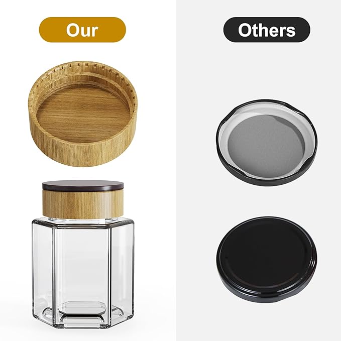 set of 12 magnetic glass spice tins with 180 seasoning label stickers