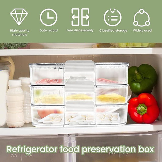 Deli Meat Container for Fridge, 3 Layer Meat Container for Refrigerator Organizers, Bacon Cheese Container for Refrigerator Deli Container Include Lid Food Boxes