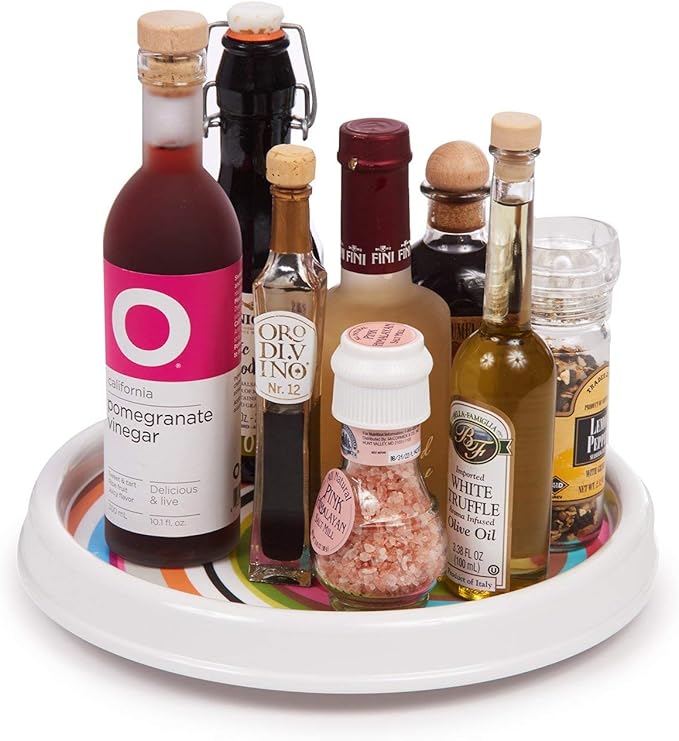 French Bull Lazy Susan Round Rotating Melamine Kitchen Pantry Cabinet Tableware Organizer-Platter, Turntable, Serving, 11-inch, Ring