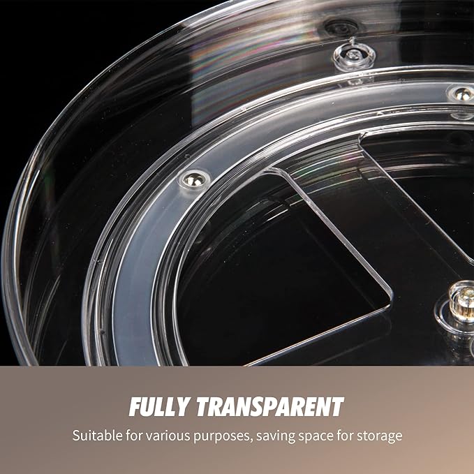 Lazy Susan Turntable Organizer for Cabinet, Clear Spice Rack for Pantry Lazy Susan Organizer, Kitchen (9 & 11 inch)